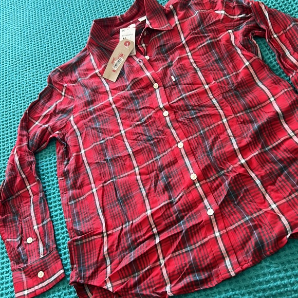 Levi’s Women’s Long Sleeve Button Down Blouse Medium NWT - Picture 4 of 8